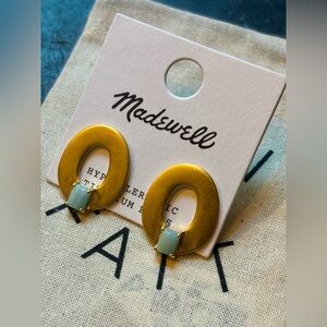 Madewell Gold and blue Stud Earrings